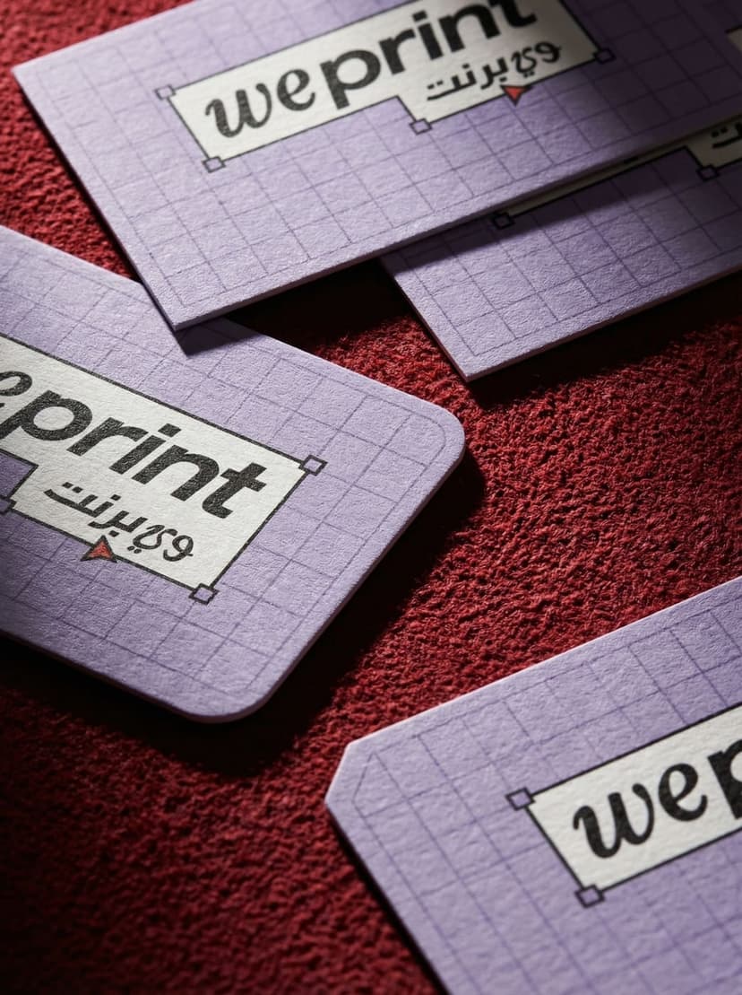 Premium business cards with corner finish options