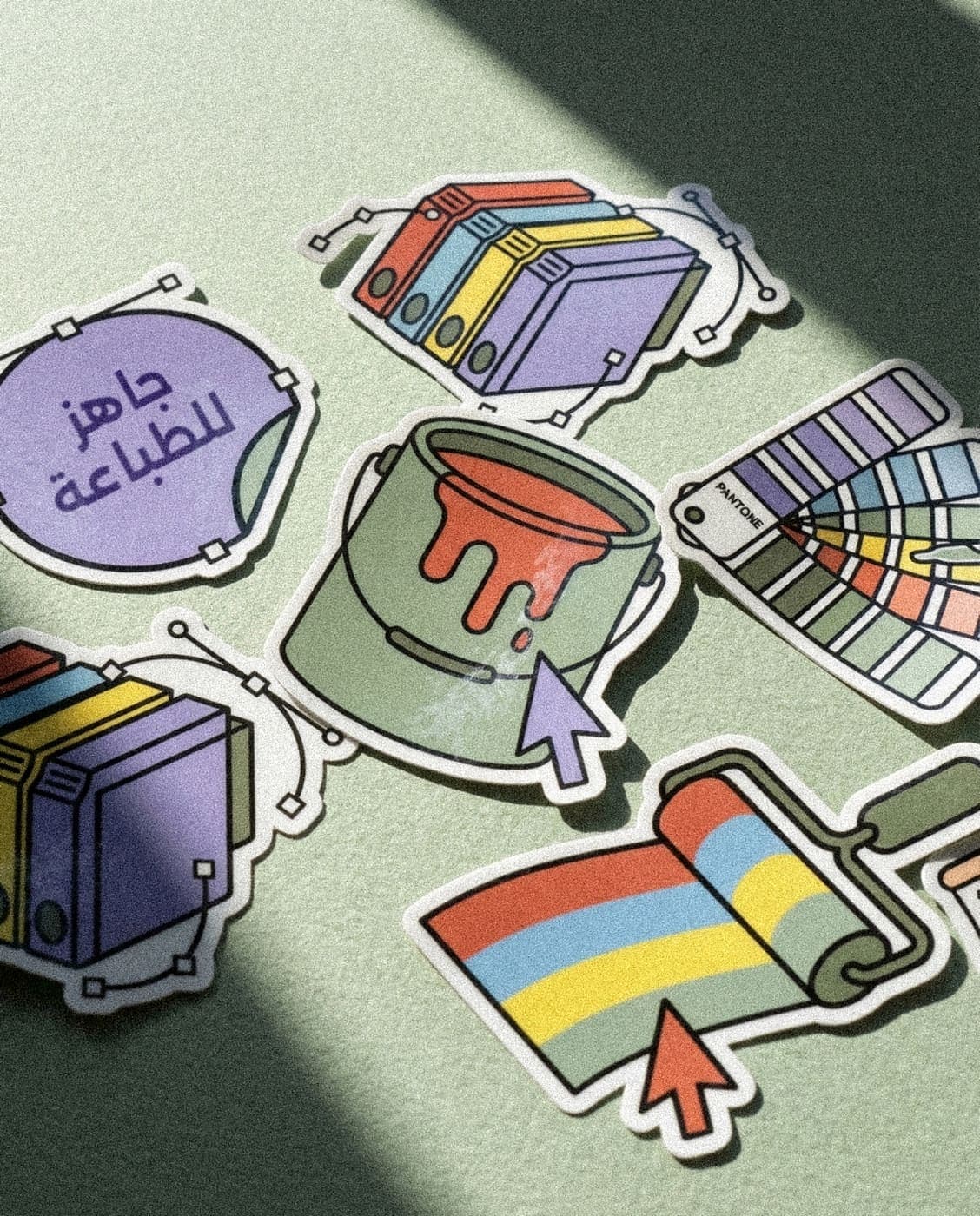 Die-cut vinyl stickers with vibrant print